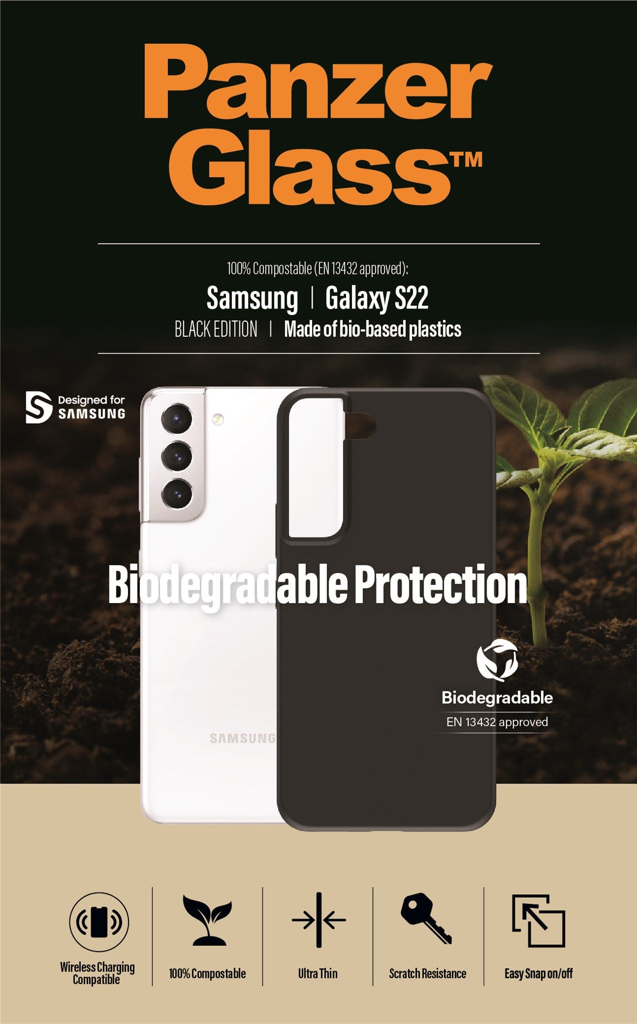 PanzerGlass® Biodegradable Case Samsung Galaxy S22